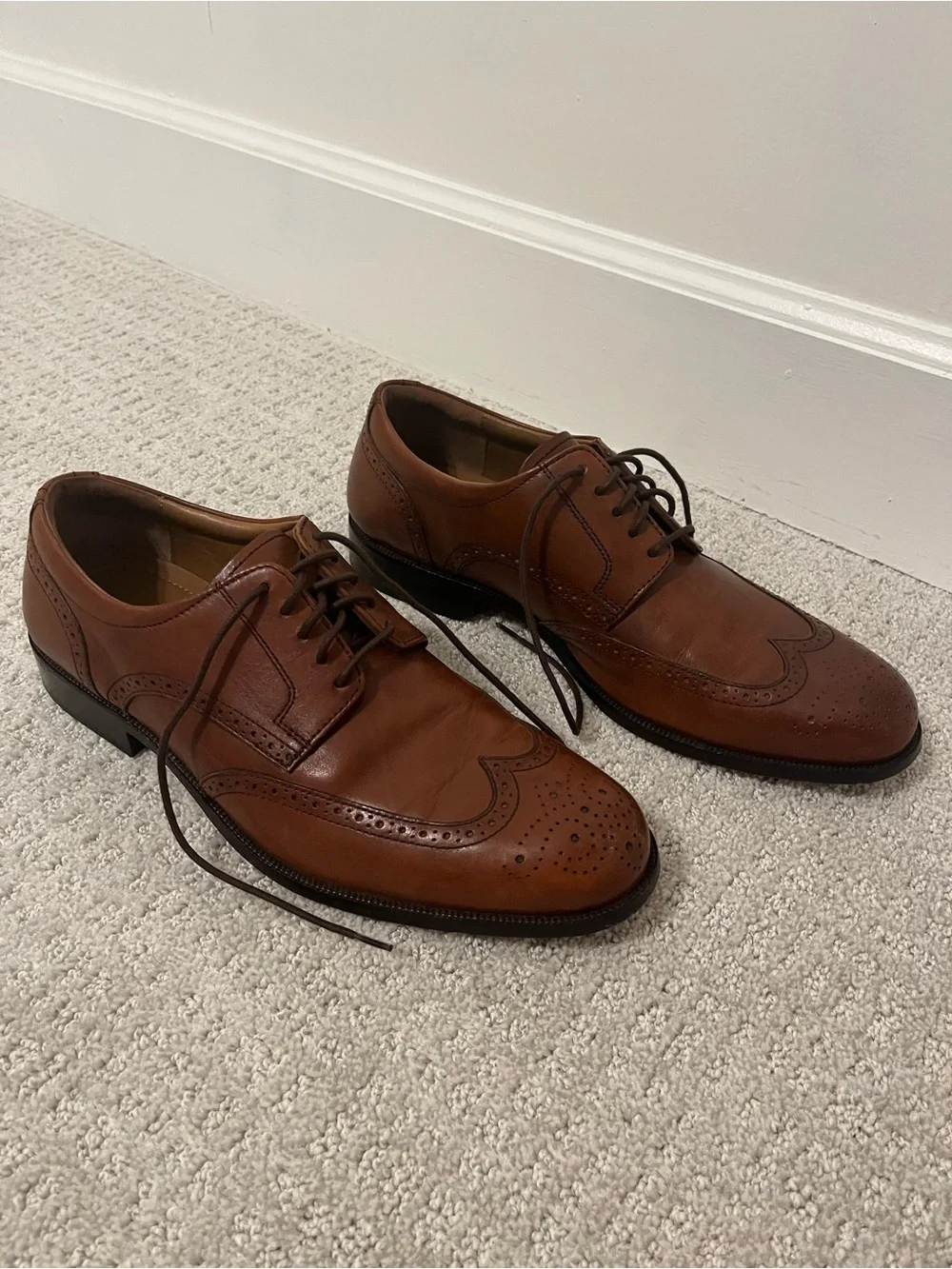 Johnston and Murphy Leather Wingtip Dress Shoes